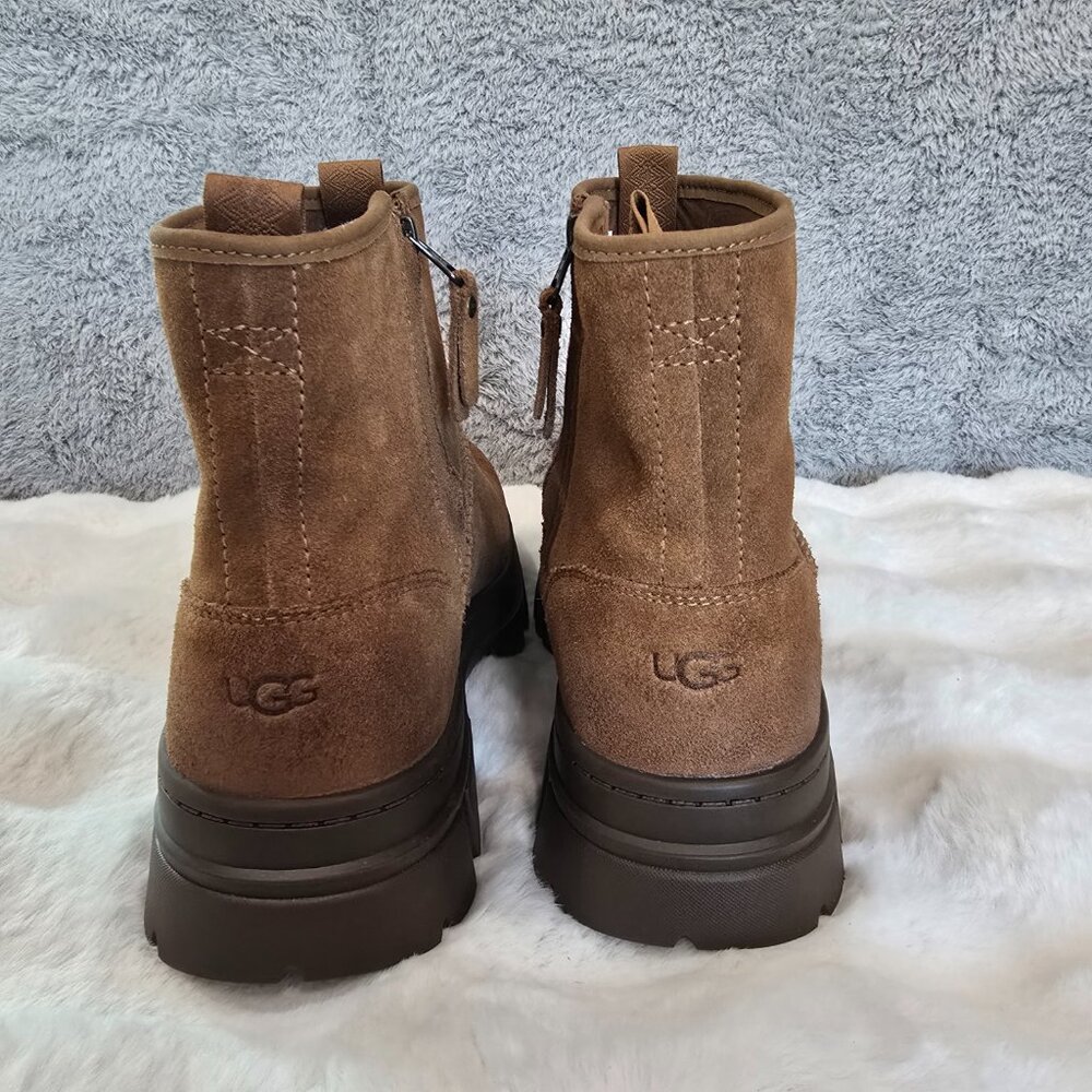 UGG Men's Skyview Classic Pull-On Chelsea Chestnut Suede Ankle Boots Sizes NEW - Picture 4 of 10